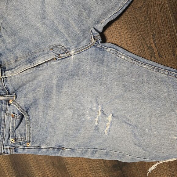 LEVIS 505 35x32 trashed distressed faded denim - Picture 14 of 16